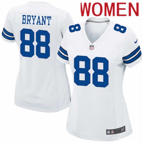 Women Dallas Cowboys #88 Dez Bryant Nike White Team Game NFL Jersey